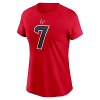 T-shirt Nike C.J. Stroud pour femme avec nom et numéro de joueur des Houston Texans, rouge