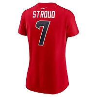 T-shirt Nike C.J. Stroud pour femme avec nom et numéro de joueur des Houston Texans, rouge