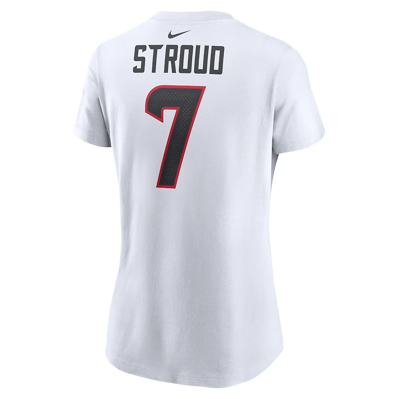 T-shirt Nike C.J. Stroud pour femme avec nom et numéro de joueur des Houston Texans
