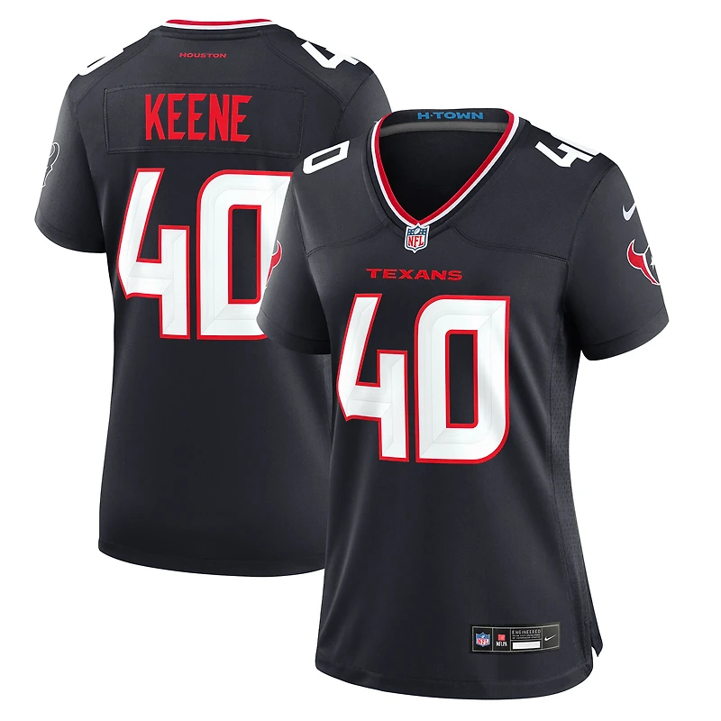 Maillot Nike Dalton Keene pour femme, bleu marine, Houston Texans Team Game