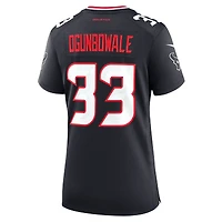 Maillot de match Nike Dare Ogunbowale bleu marine pour femme des Houston Texans