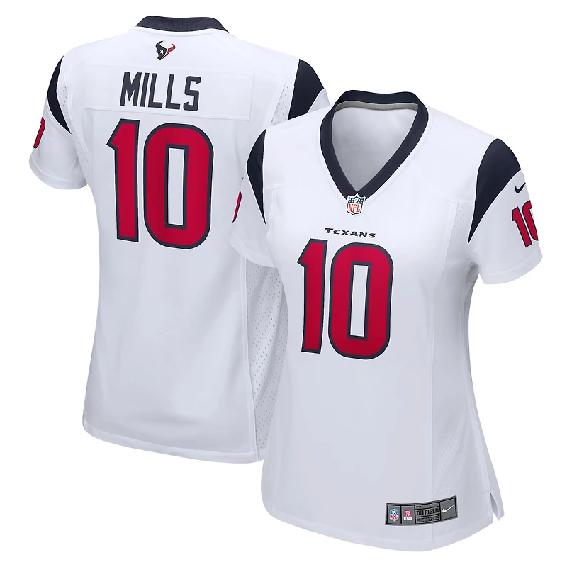 Maillot Nike Davis Mills Houston Texans Game Player pour femme, blanc