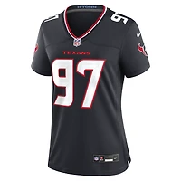 Maillot de match Nike Dominique Robinson bleu marine des Houston Texans pour femmes