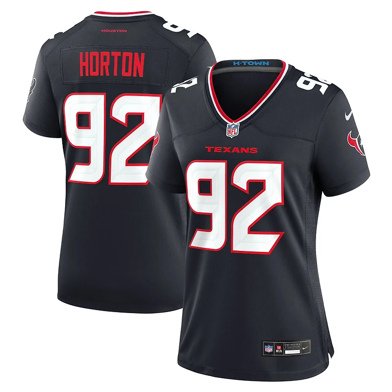 Maillot Nike Dylan Horton bleu marine pour femme des Houston Texans