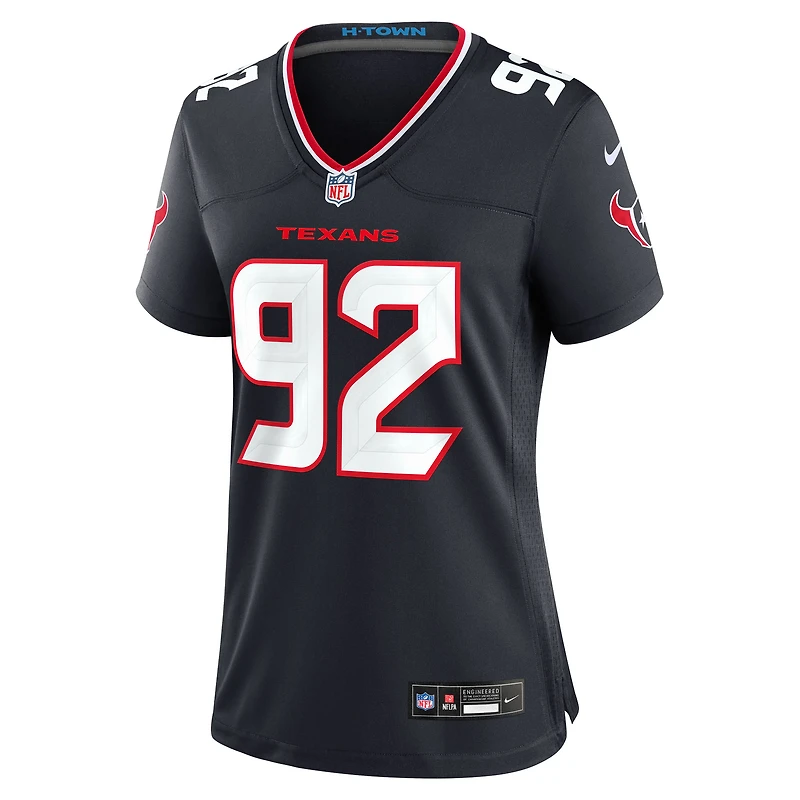 Maillot Nike Dylan Horton bleu marine pour femme des Houston Texans