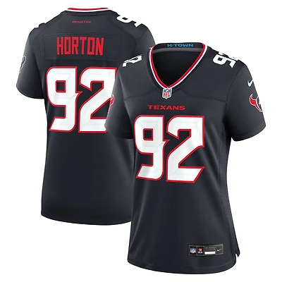 Maillot Nike Dylan Horton bleu marine pour femme des Houston Texans