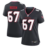 Women's Nike Ed Ingram  Navy Houston Texans Team Game Jersey