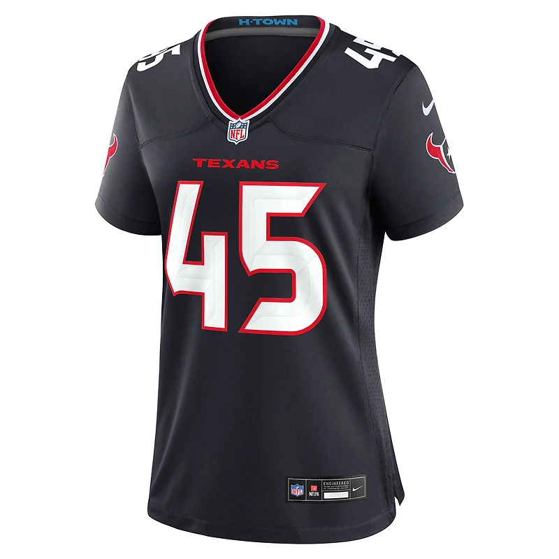 Women's Nike E.J. Speed Navy Houston Texans Team Game Jersey