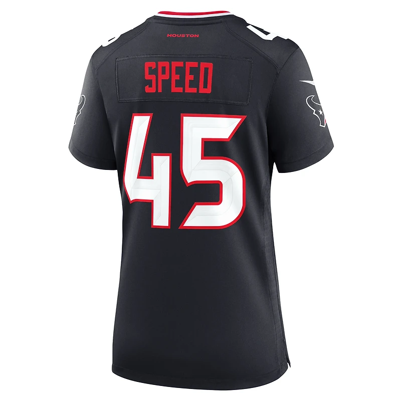 Maillot Nike E.J. Speed ​​bleu marine pour femme des Houston Texans