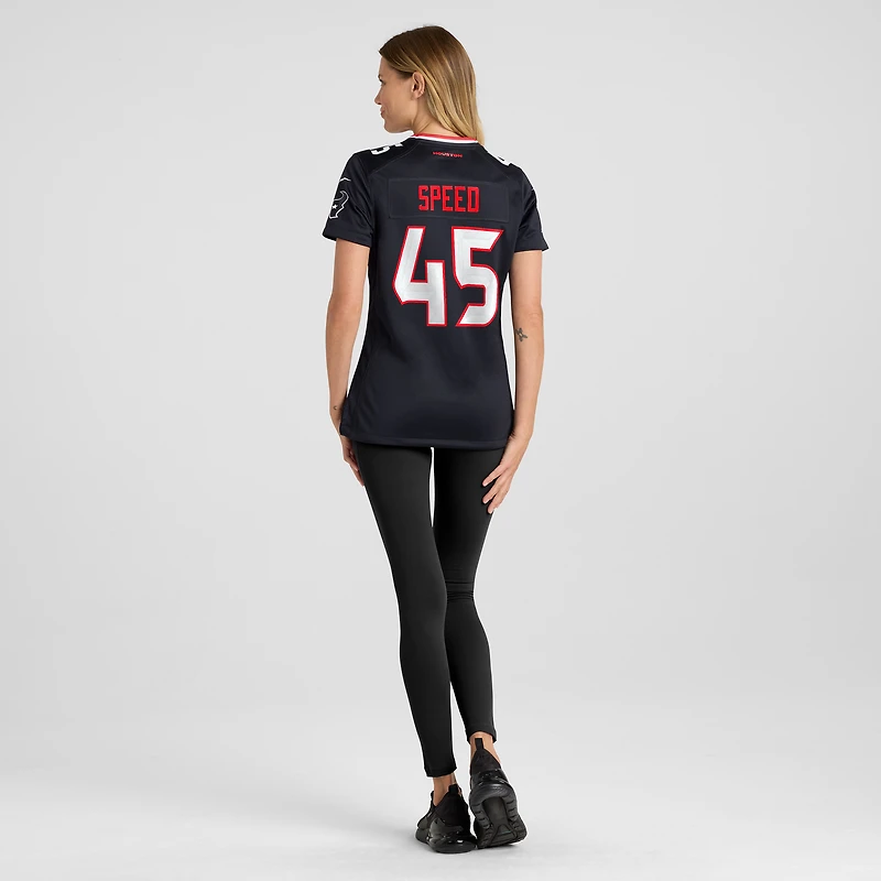 Maillot Nike E.J. Speed ​​bleu marine pour femme des Houston Texans