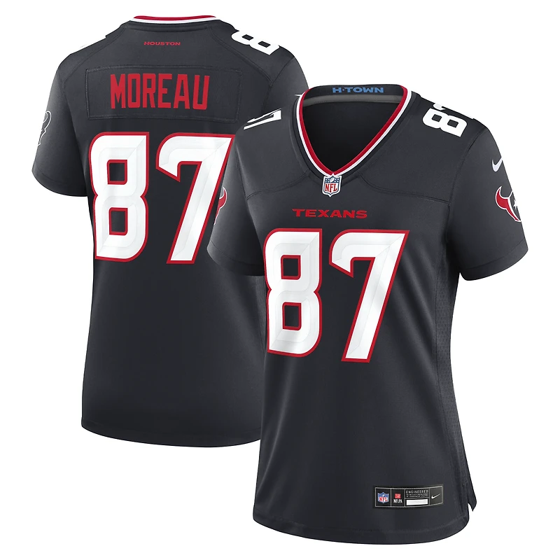 Women's Nike Foster Moreau Navy Houston Texans Team Game Jersey