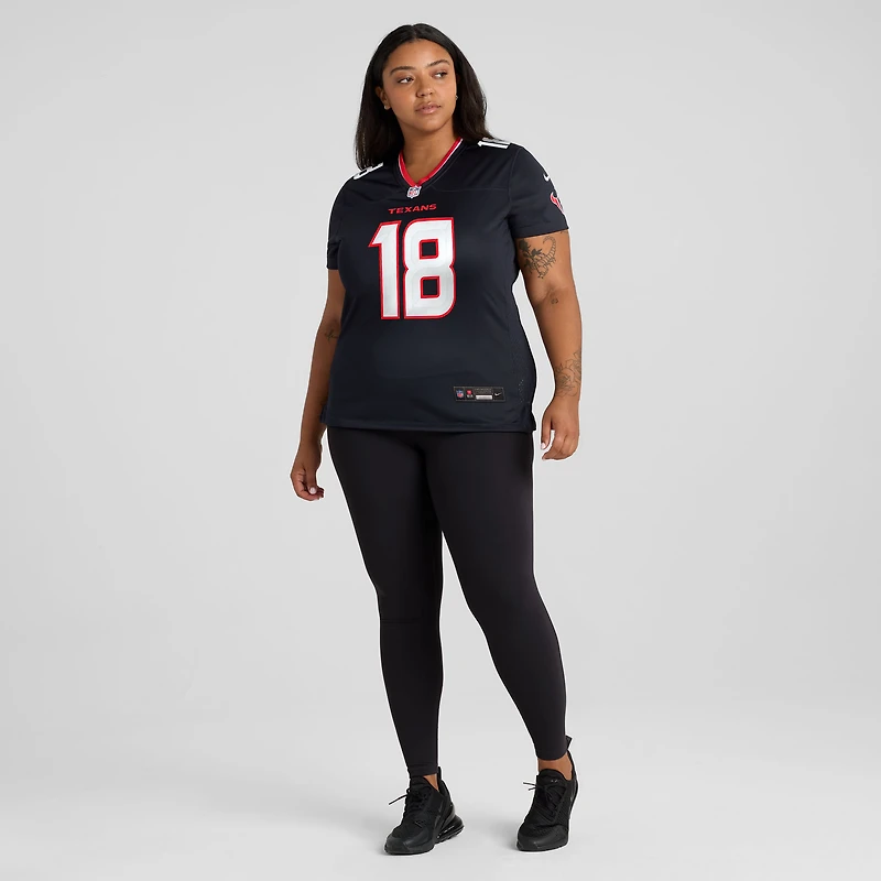 Maillot Nike Graham Mertz bleu marine pour femme des Houston Texans