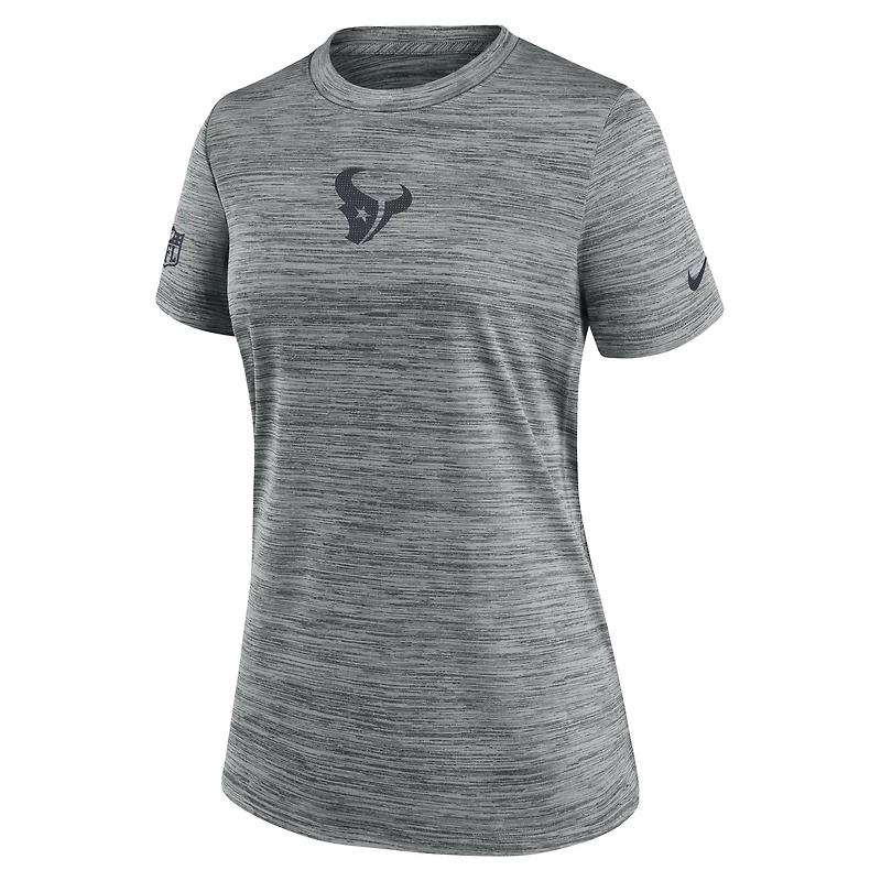 Women's Nike Gray Houston Texans Sideline Velocity Dri-FIT T-Shirt