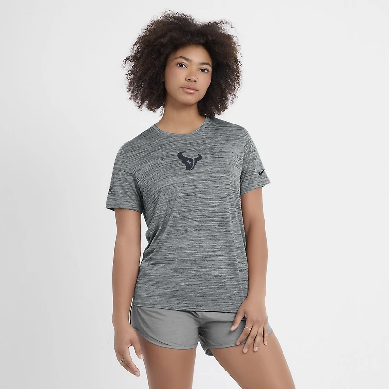 Women's Nike Gray Houston Texans Sideline Velocity Dri-FIT T-Shirt