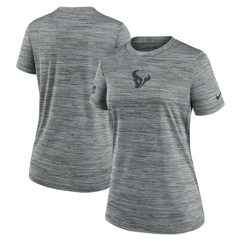 Women's Nike Gray Houston Texans Sideline Velocity Dri-FIT T-Shirt