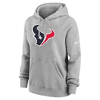 Women's Nike Heather Gray Houston Texans Club Fleece Hoodie