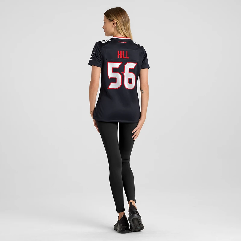 Women's Nike Jamal Hill Navy Houston Texans Team Game Jersey