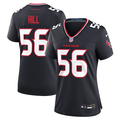 Women's Nike Jamal Hill Navy Houston Texans Team Game Jersey