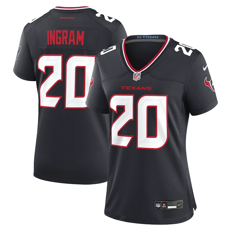 Women's Nike Ja'Marcus Ingram  Navy Houston Texans Team Game Jersey