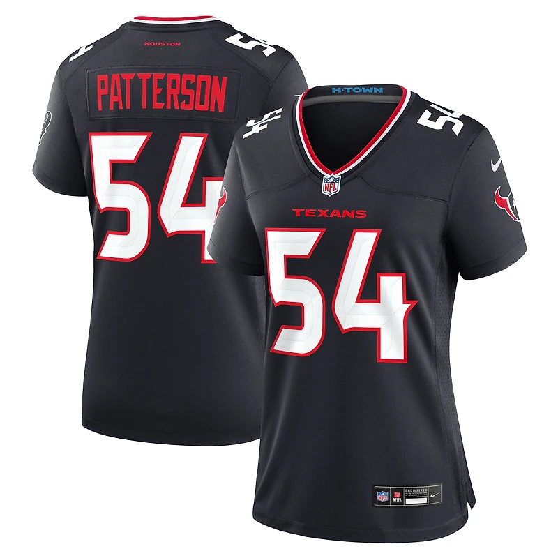 Women's Nike Jarrett Patterson Navy Houston Texans Team Game Jersey