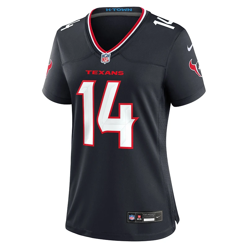 Maillot Nike Jaylin Noel bleu marine pour femme des Houston Texans