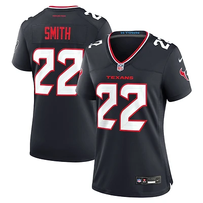 Maillot Nike Jaylin Smith bleu marine pour femme des Houston Texans