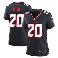 Maillot de match Nike Jimmie Ward bleu marine pour femme des Houston Texans