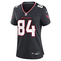 Maillot Nike Justin Watson bleu marine pour femme des Houston Texans