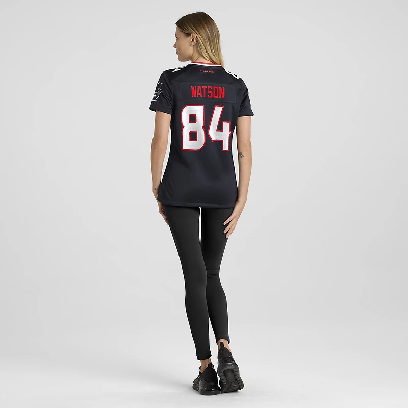 Maillot Nike Justin Watson bleu marine pour femme des Houston Texans