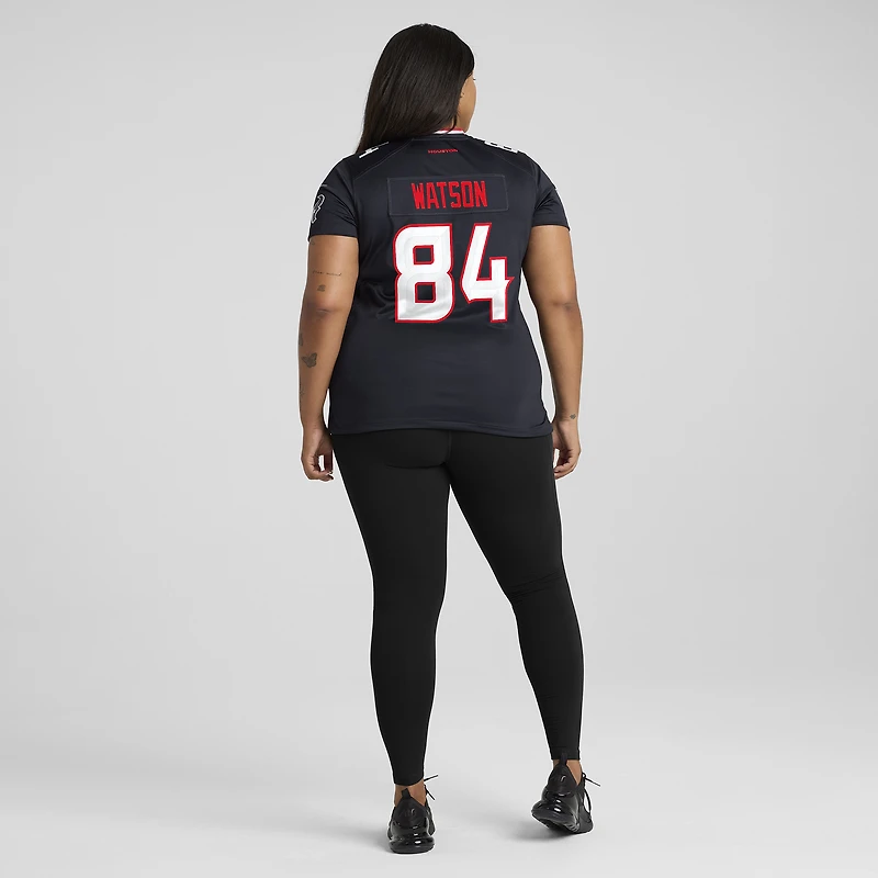Maillot Nike Justin Watson bleu marine pour femme des Houston Texans