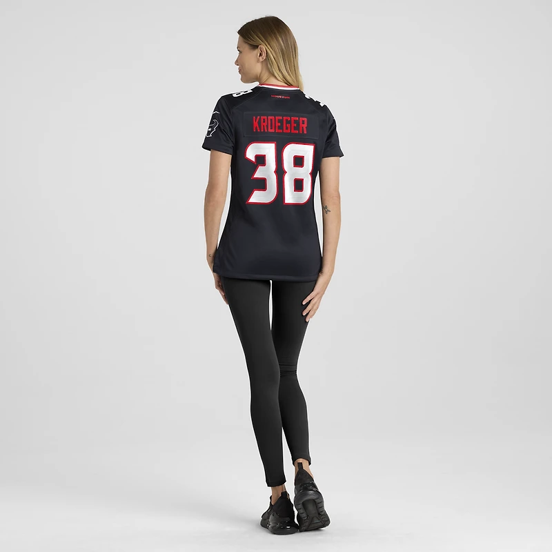 Women's Nike Kai Kroeger  Navy Houston Texans Team Game Jersey