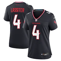 Maillot de match Nike Kamari Lassiter bleu marine pour femme des Houston Texans