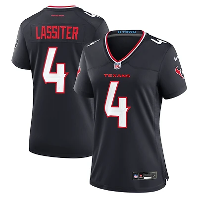 Maillot de match Nike Kamari Lassiter bleu marine pour femme des Houston Texans