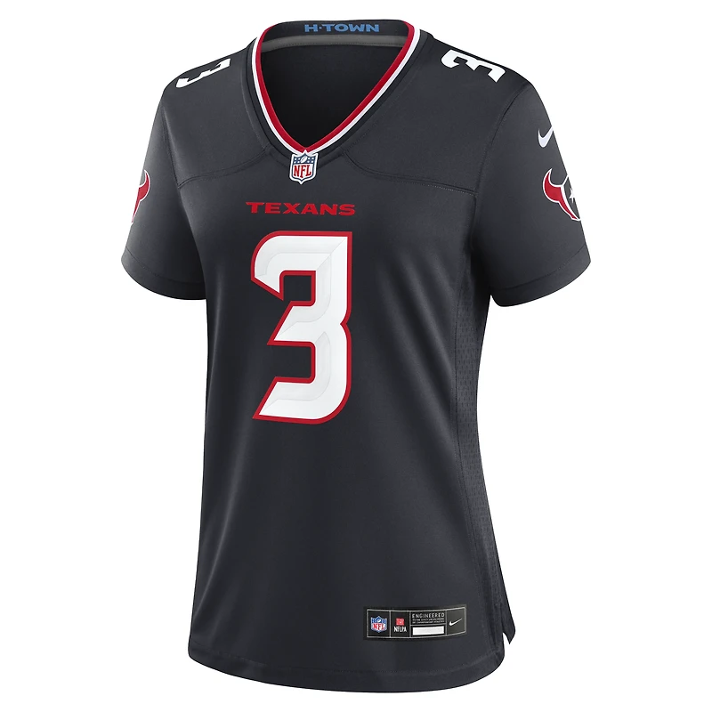 Women's Nike Kamari Lassiter  Navy Houston Texans Team Game Jersey