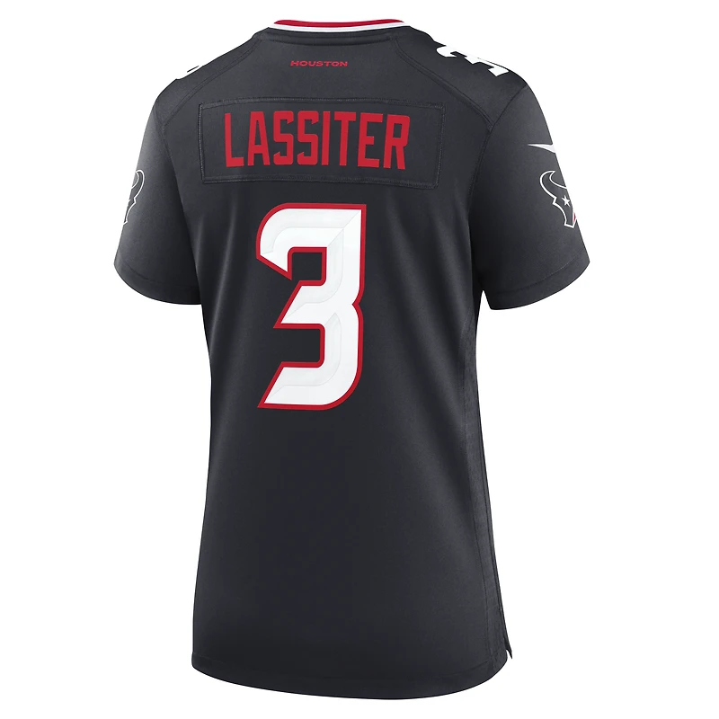 Women's Nike Kamari Lassiter Navy Houston Texans Team Game Jersey