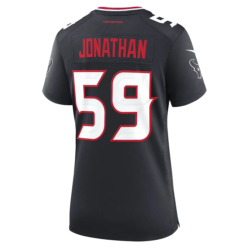 Women's Nike Kingsley Jonathan  Navy Houston Texans Team Game Jersey