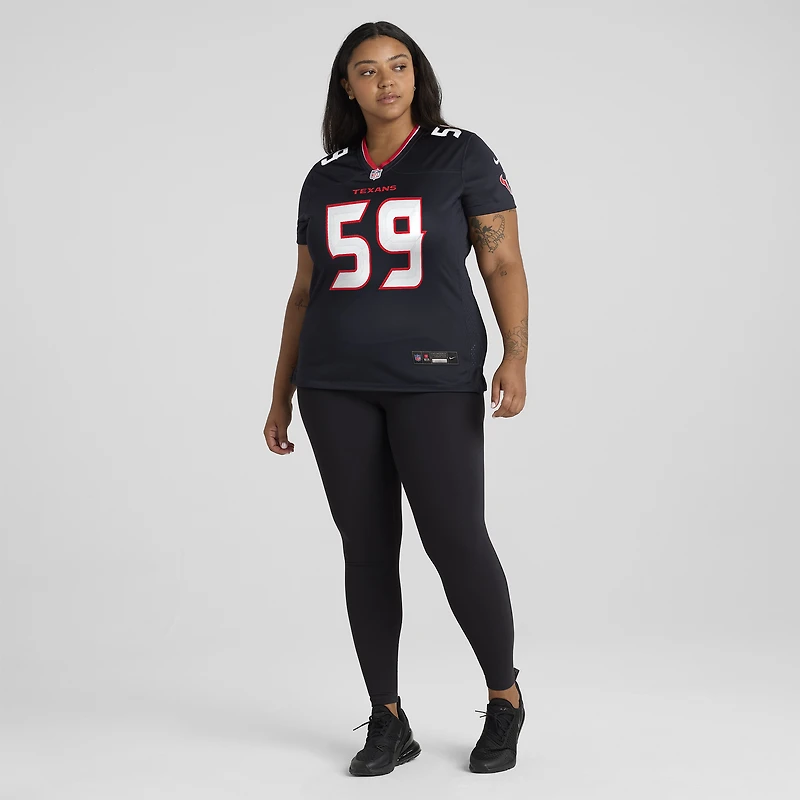 Women's Nike Kingsley Jonathan  Navy Houston Texans Team Game Jersey