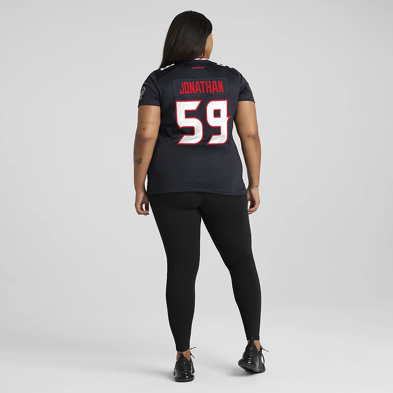 Women's Nike Kingsley Jonathan  Navy Houston Texans Team Game Jersey
