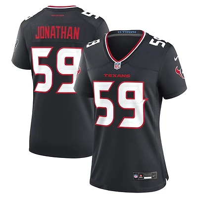 Women's Nike Kingsley Jonathan  Navy Houston Texans Team Game Jersey