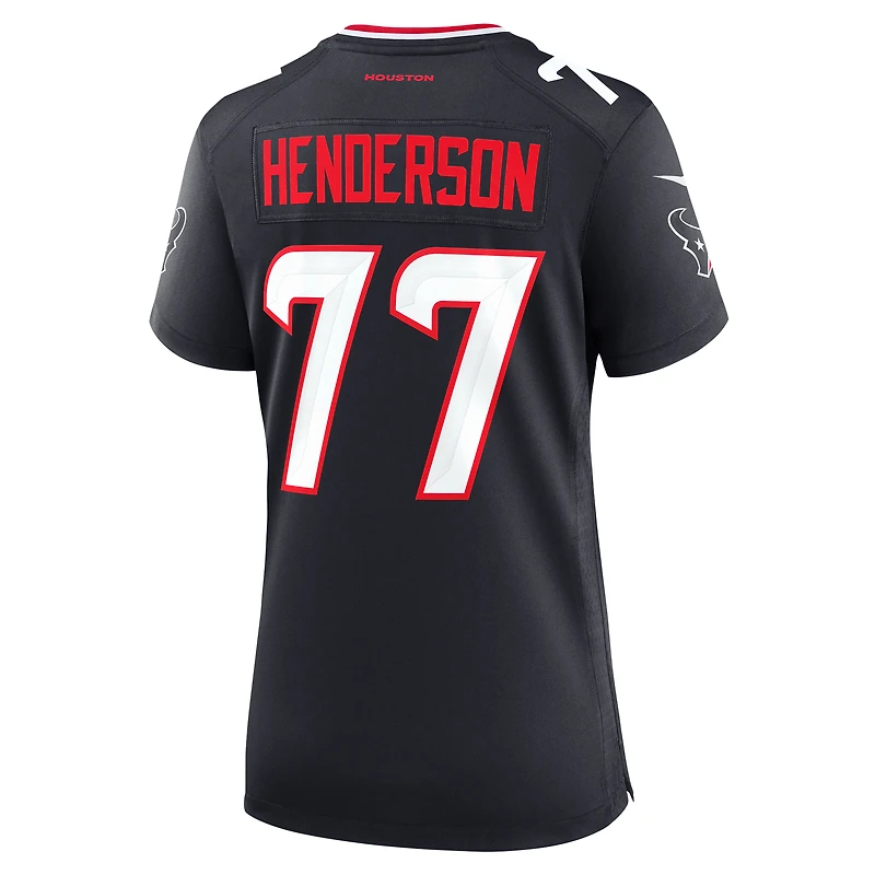 Maillot de match Nike LaDarius Henderson pour femmes, bleu marine, Houston Texans