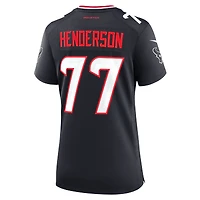 Maillot de match Nike LaDarius Henderson pour femmes, bleu marine, Houston Texans