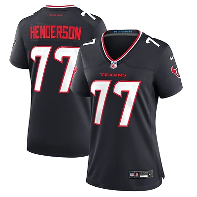 Maillot de match Nike LaDarius Henderson pour femmes, bleu marine, Houston Texans