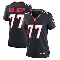 Maillot de match Nike LaDarius Henderson pour femmes, bleu marine, Houston Texans