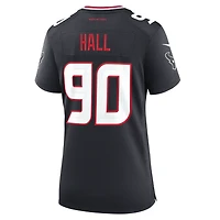 Maillot de match Nike Logan Hall bleu marine des Houston Texans pour femmes