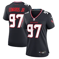 Maillot de match l'équipe des Houston Texans Nike Mario Edwards Jr. pour femme, bleu marine