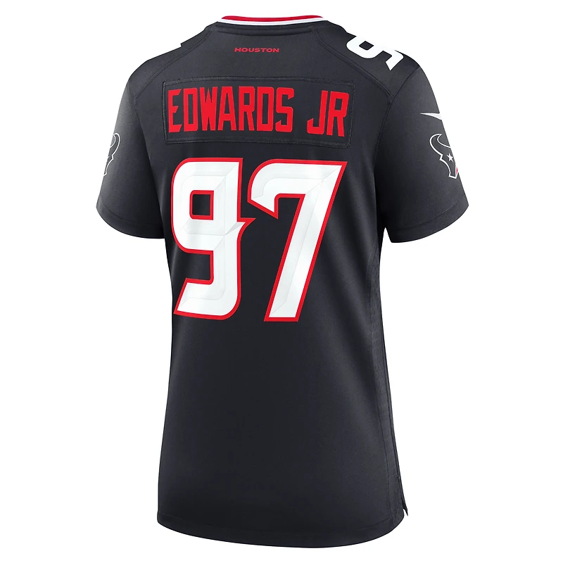 Maillot de match l'équipe des Houston Texans Nike Mario Edwards Jr. pour femme, bleu marine