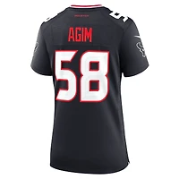 Maillot de match l'équipe des Houston Texans Nike McTelvin Agim pour femme, bleu marine
