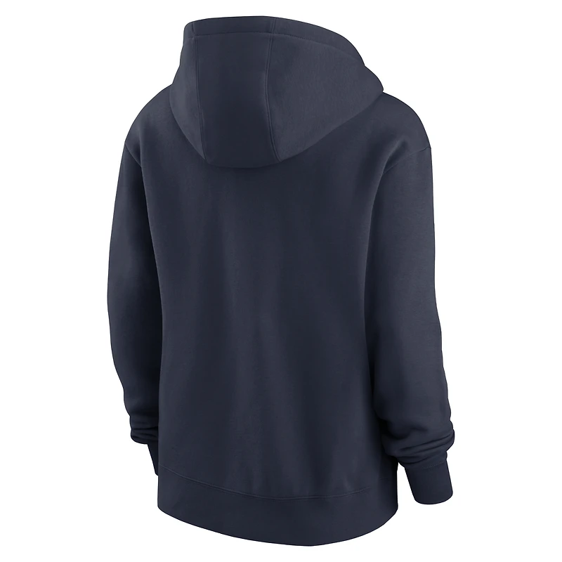 Women's Nike Navy Houston Texans Club Fleece Pullover Hoodie