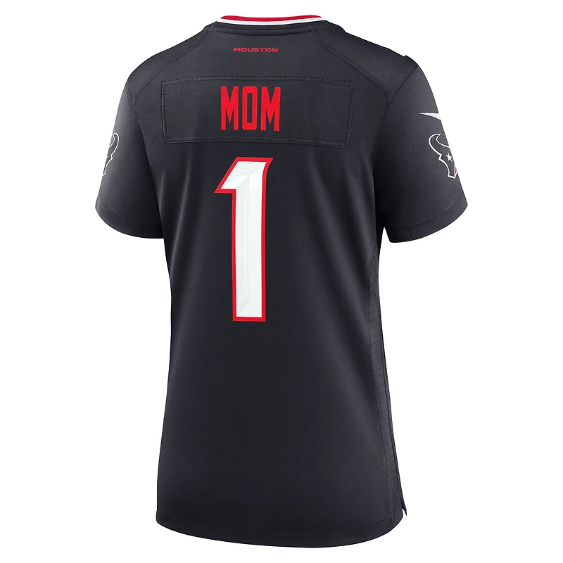 Maillot Nike bleu marine Houston Texans #1 Mom Game pour femme