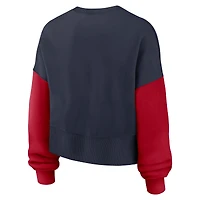 Sweat-shirt oversize à blocs de couleurs Nike bleu marine Houston Texans pour femme